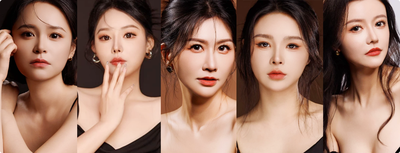 Representative aesthetic outcomes and portrait showcase