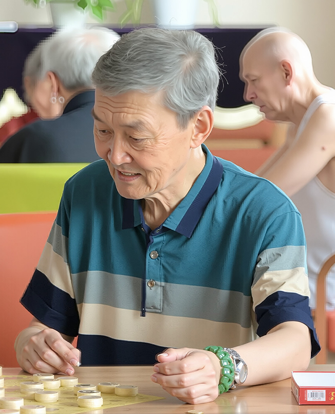 Patients participating in rehabilitation and wellness activity
