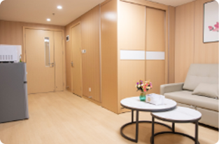 Hospital lounge and reception area